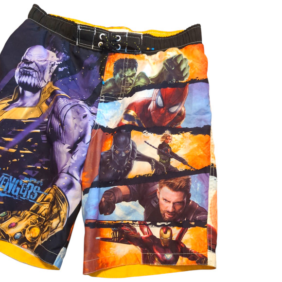 MARVEL Avengers Swim Trunks Boys Large 10/12 Summer Beach Pool - Picture 4 of 9
